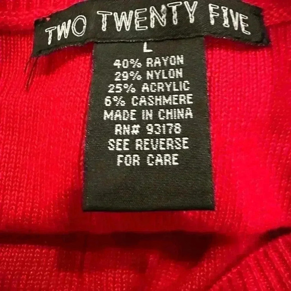 Two twenty five sweater red large - Picture 3 of 5